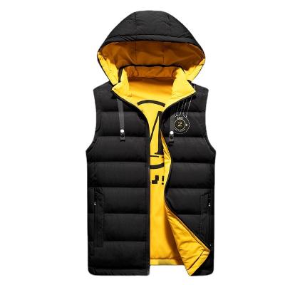 China New Customized Reversible Customized Winter Premium Casual Men's Zipper Hoodie Reversible Tank Top Mens Sleeveless Vest for sale