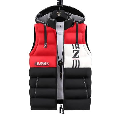 China 2022 Winter Warm Casual Colorblock Vest Men Cover Detachable Utility Windproof Reversible Breathable for sale