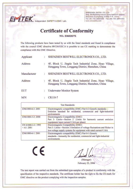 CE - Shenzhen Beyond Electronics Co., Ltd.