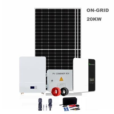 China Home / On Grid 20KW Commercial / Home Complete Solar Power Systems for sale