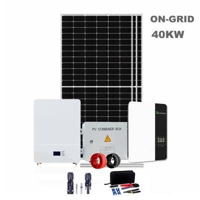 China 30 Years Home / Commercial Lifespan On Grid 40KW Commercial / Home Complete Solar Power System for sale