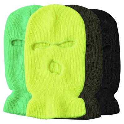 China Designer Custom Embroidery Printed 3 Hole Face Hood Ski Mask Motorcycle Beanie Knitted Winter Balaclava Hat COMMON Hat for sale