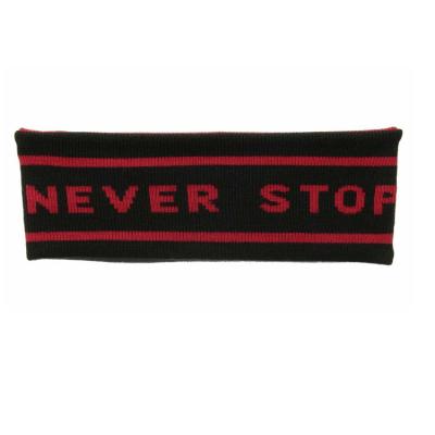 China Universal Custom Logo Knit Woven Mens Sport Headband for sale