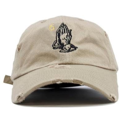 China JOINT Custom Vintage Retro Distressed Unstructured Dad Hat , Customized Dad Hat for sale