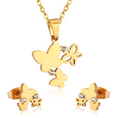 China Nickel Free Gold Necklace And Earrings Pendant Jewelry Sets Gold Plated Jewelry Sets for sale