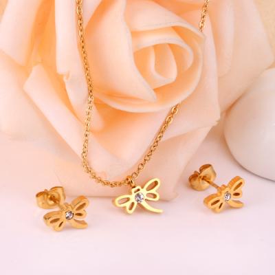 China New Arrival Cute Women Jewelry Set Cute Animal Pedant With Zircon Stud Earrings And Necklace Jewelry Set For Party Diary Wearing Gift for sale