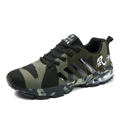 China Fashion Lightweight/Comfortable/Durable/Breathable/Flexible Army Camouflage Style Air Cushion Knitted Custom Men Women Sports Trainers Sneakers for sale