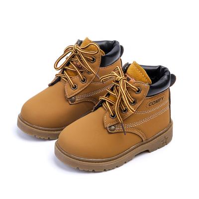 China 2020 Anti-odor Children Winter Snow Boots High Ankle Leather Warm Cotton Children Fur Boots Winter for sale