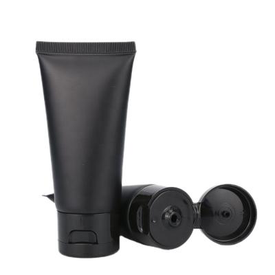 China 100ml cosmetic black cosmetic soft tube, cheap plastic tube for cosmetic face wash for sale