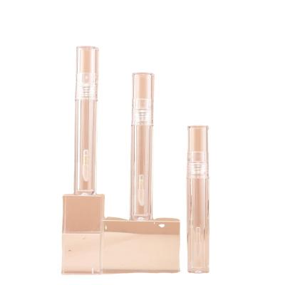 China 3ml full lip gloss tubes lip balm cosmetic clear luster lip gloss tube color liptint bottle honey empty packaging material for sale