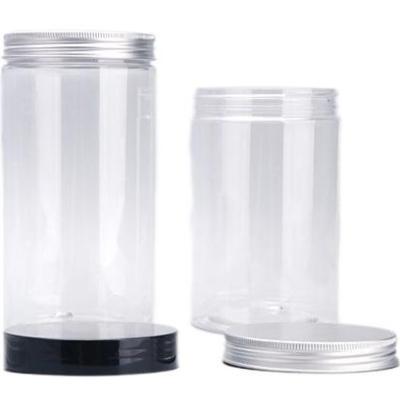 China 500ml PET cosmetic clear plastic jar tea candy scented honey jar and cookie food plastic honey jars for honey for sale