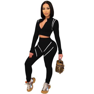 China 2021 Two-Piece Set Autumn Women Patchwork Jogging Suit Women QUICK DRY Yoga Tracksuit Overalls Sweatsuit for sale