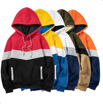 China JACKETOWN Waterproof Wholesale Patchwork Colors Long Sleeve Round Neck Pullover Loose Custom Made Mens Hoodies for sale