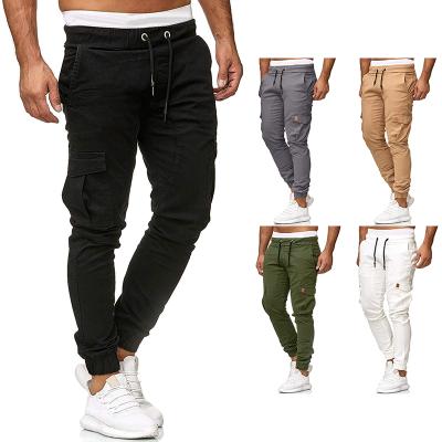 China JACKETOWN High Quality Solid Pocket QUICK DRY Drawstring Plus Size Slim Casual Men Stacked Jogger Pants for sale