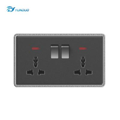 China Safe Operation G2.5-4 036 UK Universal Standard Multi Switch Dual Socket Wall Switches And Sockets With Light for sale