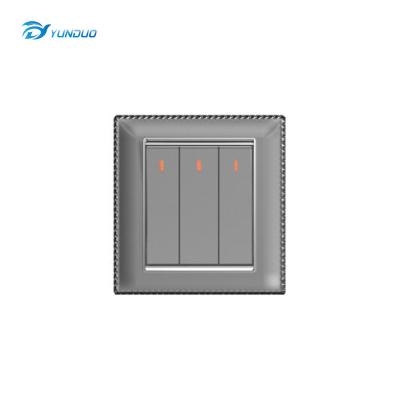 China 2 Way 2 Way Wall Switch 250V Wall Switch Convenient Luxury Intermediate Wall Light Switch 3 Gang 1 Safety Electric Switch for sale