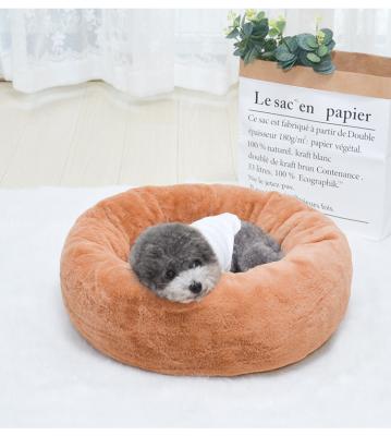 China Breathable Accessories for Dogs Cats Factory Price Winter Plush Pet Bed Mat Beds Accessories Warm Round Pet Bed for sale