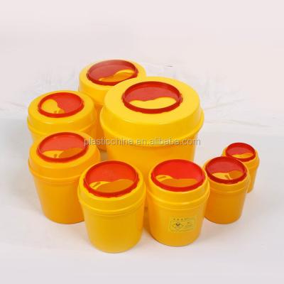 China Hospital Wholesale Medical Biohazard Waste Disposal Sharps Container, Plastic Round Pointed Box 0.5L-18L for sale