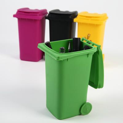 China Wholesale Plastic Mini Trash Can Pencil Holder, Trash Can Pen Holder/ for sale