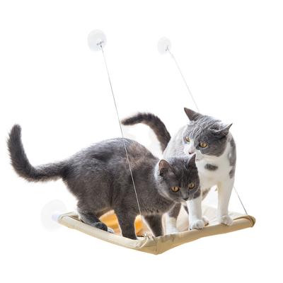 China Viable Pet Beds Toys For Desk Accessory Wall Mounted Corner Interactive Hanging Zebra Cat Hammock Perch Window for sale