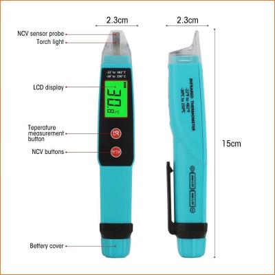 China Smart Non-contact Digital AC/DC Voltage Detectors Tester Infrared thermPen current meter 12-1000V probador electrico DXG-18A for sale