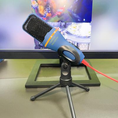 China Professional Handheld Microphone Headset Microphone 3.5mm Jack Wired Stereo Microphone with Stand Tripod Microfono Condensador for Computer Desktop for sale