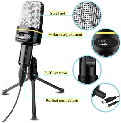 China Microphone Handheld Condenser Microphone Wired Mini MIC Studio Microphone Recording Price for sale