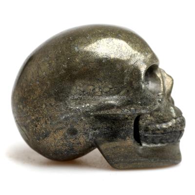 China High Quality Natural China Custom Pyrite Skulls Crystal Gemstone Gemstone Carving For Decoration for sale