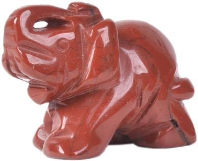 China China Wholesale Carved Jasper Stone Elephant Figurines Statues Natural Red For Home Decoration for sale