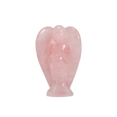 China Art Decor Mini Shape Hand Carving Palm Crystal Angel Figurines Statues for sale