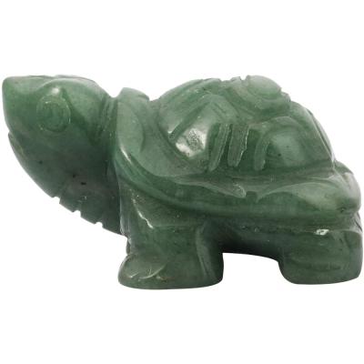 China Europe natural green aventurine hand carved crystal animals turtle for home decoration for sale