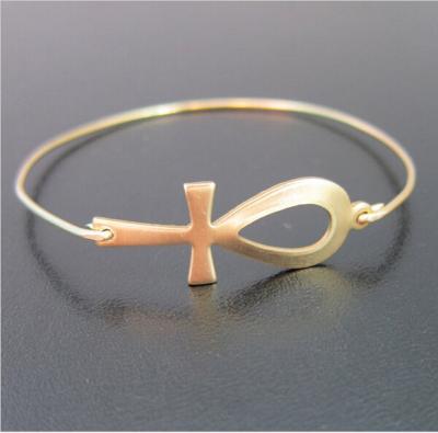 China Gold Cross Bracelets 2016 Trends Bracelets Jewelry Fashion Gold Zinc Alloy Egyptian Cross Bracelets for sale