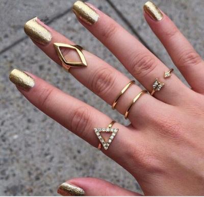 China Fashion Women Rings Ladies Fancy Rings New Style Summer Metal Gold Plated Geometry Rings Jewelry Women for sale