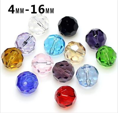 China Faced Glass Bead Jewelry Accessories Shapes Colors Wholesale Round Shaped Faced Glass Bead for sale