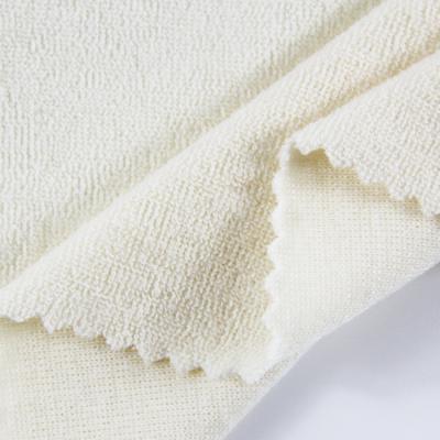 China Customized Single Sided 100% Anti-static Anti-pilling Polyester 220gsm Towel Fabric For Sweater Bathrobe Garment for sale