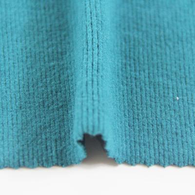 China Stretch running surface brushed 260gsm 96% rayon 4% spandex french rib knit fabric for t-shirt homewear for sale