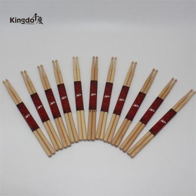 China Drums Playing Wholesale Wooden Drum Stick 5A/7A Custom Logo OEM Good Quality for sale