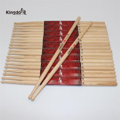 China Wholesale Professional Wooden Drum Sticks OEM Bulk Wood Drumstick 5A/7A Hickory for sale