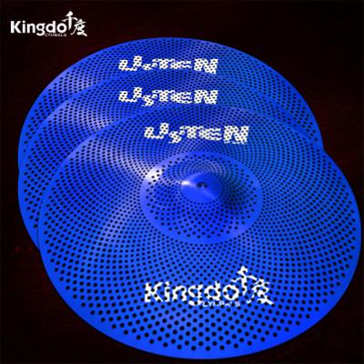 China Blue Quiet Practice Cymbals Low Volume Percussion Instrument Crash Cymbals for sale