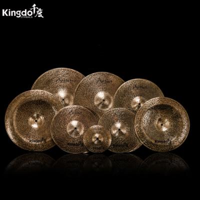 China dark kingdo series 80%copper+20%Tin professional 100% hand made cymbals 5 piece B20 cymbals set for sale