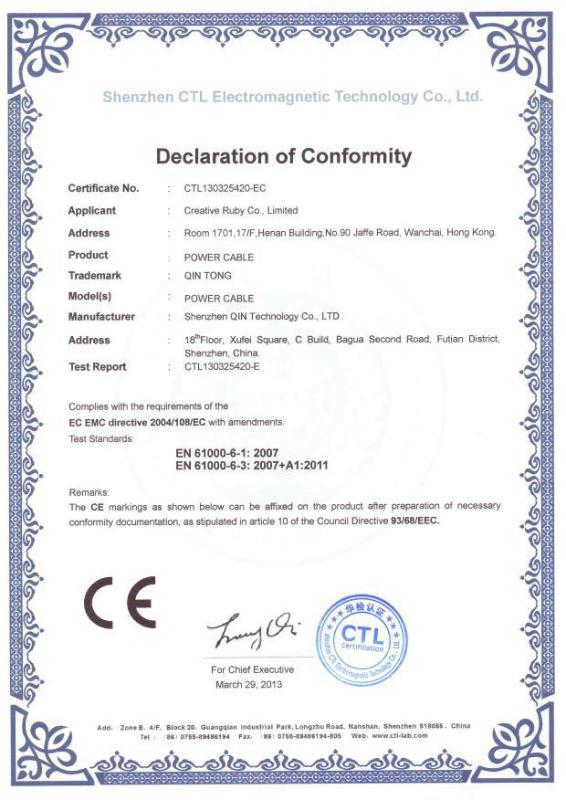 CE - Shenzhen Qin Technology Co., Ltd.