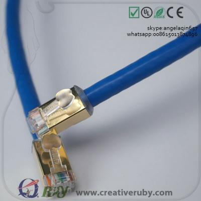 China Creative red connector imported from PC cat7 F/FTP rj45 8p8c for sale