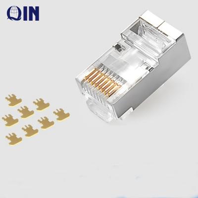 China Network Wiring PC Hardware Wholesale Touch Pin 8P8C Cat6 FTP RJ45 Modular Jack Nickel Plated Price for sale