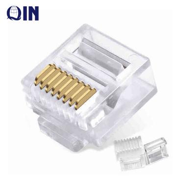 China Network UTP cat6 RJ45 8P8C short body male connector plug with insert for sale