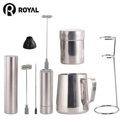 China 2021 New Stainless Steel Electric Milk Frother Electric Milk Frother Sustainable Hot Dry-Battery Handheld Automatic Milk for sale