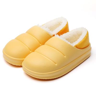 China Fashion Trend Winter Fashion Warm Boot Waterproof Men and Women Simple Home Soft Fluffy Plush Fur Indoor Slipper for sale