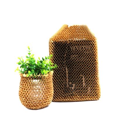 China Eco-friendly Color Biodegradable Brown Honeycomb Cushion Roll Wrapping Paper Protective Wrapping Wrapping Paper For Gift for sale