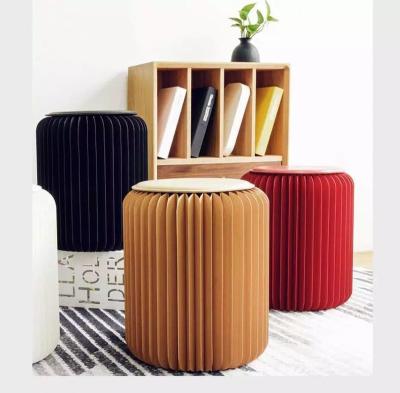 China Creative Design Four Paper Colors Stool Foldable Multifunctional Domesic Rest Stool for sale