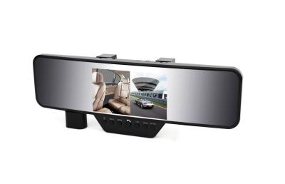 China 1MP Rearview Mirror HD 720p Portable Dual Camera Car DVR Day and Night 4.3inch for sale