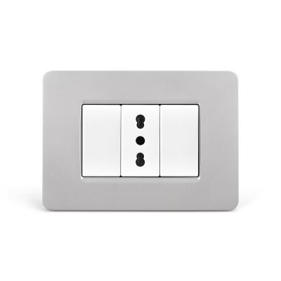 China Easy Installation Italian Standard Multi Function Key 2P+7 Wall Electrical Switches And Socket For Home for sale